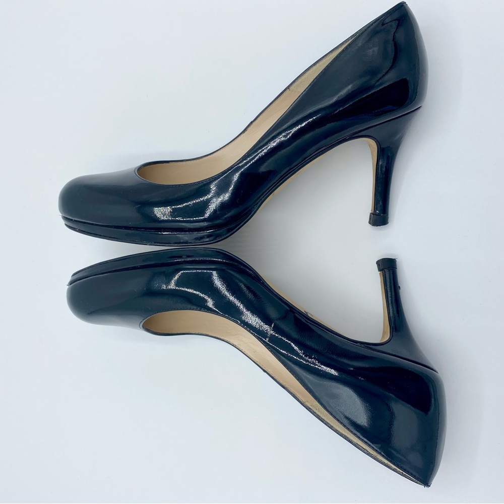 L.K. Bennett Black Patent Leather Platform Pump Court Shoe Size 36.5 / US 5.5 - Picture 15 of 16
